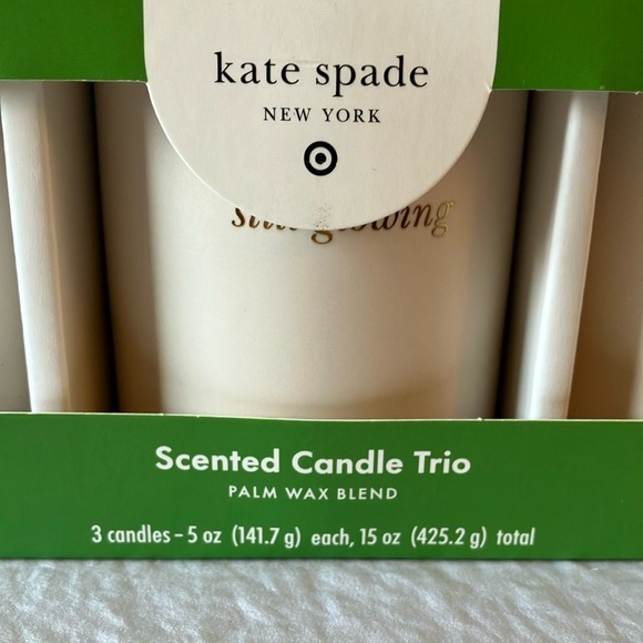 Kate Spade X Target: Scented Candle Palm Wax Blend Trio-Set of 3 - Picture 2 of 16
